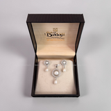 Silver Finish Locket & earrings