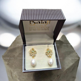 Pearls Earrings with Stone