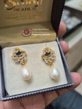 Pearls Earrings with Stone