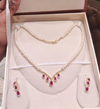 Trending pearls red with white pearls [ Red ]