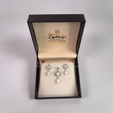 Silver Finish Locket & earrings