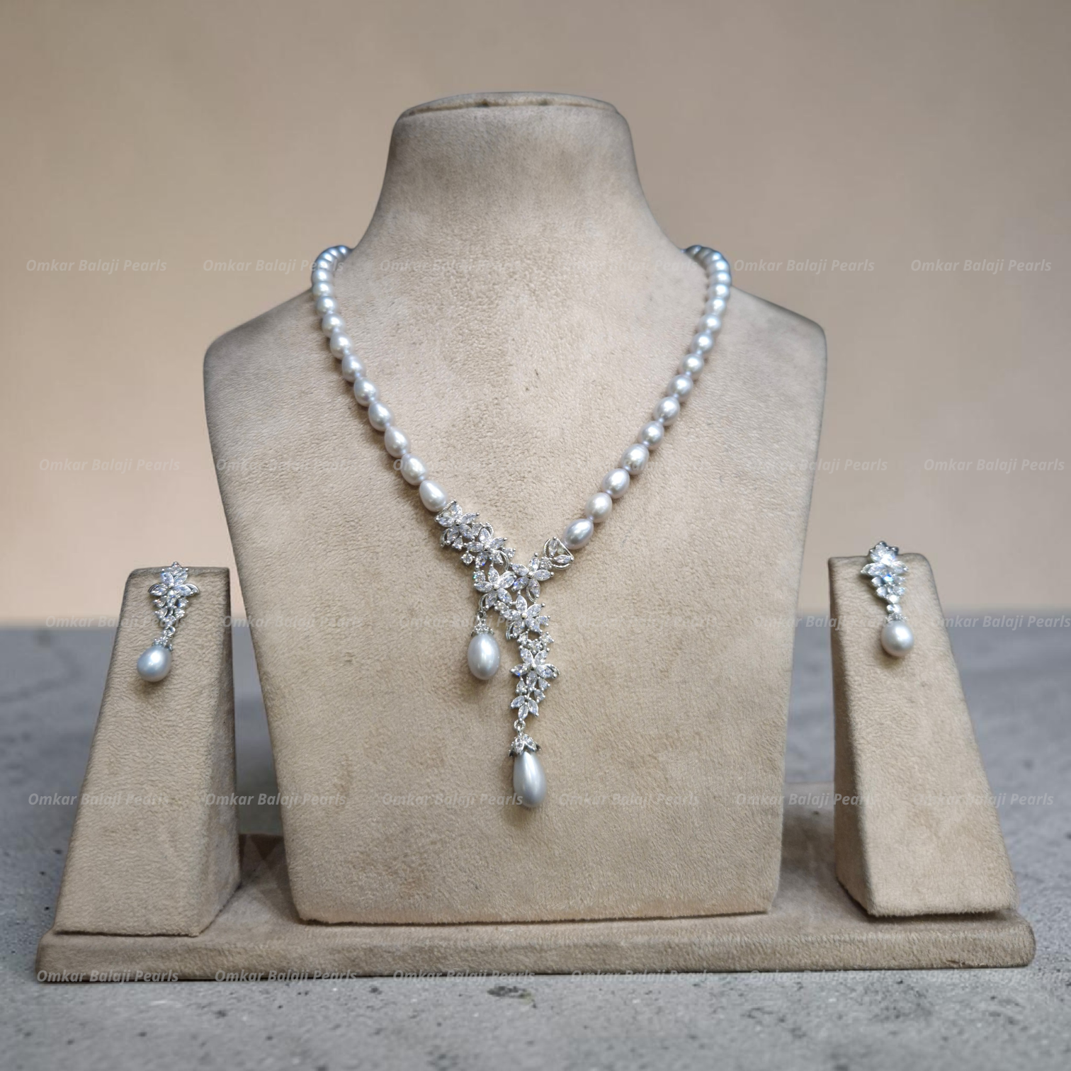 A Designer Ash Grey Pearl Ensemble