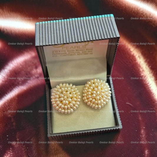 BIG: Perfection Overloaded: Handcrafted Pearl Flower Studs 🌸✨