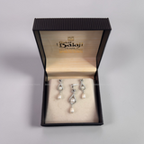 Silver Finish Locket & earrings
